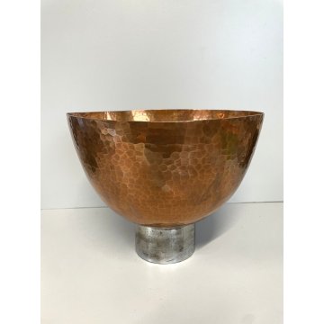 BOWL CENTROTAVOLA Angelo Molignoni FAENZA RAME MARTELLATO METALLO ART DECO' '30