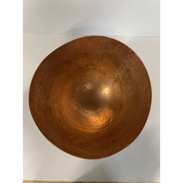 BOWL CENTROTAVOLA Angelo Molignoni FAENZA RAME MARTELLATO METALLO ART DECO' '30