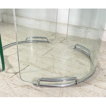 TAVOLO PRANZO DESIGN ATTR. Gallotti & Radice VETRO TABLE GLASS ANNI 70 QUADRATO