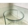 TAVOLO PRANZO DESIGN ATTR. Gallotti & Radice VETRO TABLE GLASS ANNI 70 QUADRATO