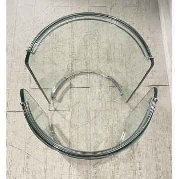 TAVOLO PRANZO DESIGN ATTR. Gallotti & Radice VETRO TABLE GLASS ANNI 70 QUADRATO