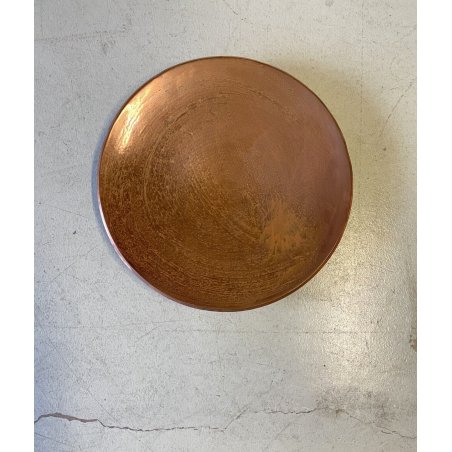 PIATTO CENTROTAVOLA Angelo Molignoni FAENZA RAME MARTELLATO ø 46,5 cm ART DECO'