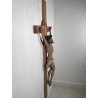 ANTICO GRANDE CRISTO CROCIFISSO EPOCA 1700 LEGNO SCOLPITO CROCE Gesù RELIGIOSO