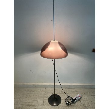 LAMPADA DA TERRA STILUX VINTAGE ANNI 70 PLEXIGLASS METALLO 3 LUCI MILANO DESIGN