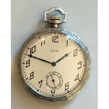 ANTICO OROLOGIO TASCA Elgin EPOCA 900 IWC Co CASE Pocket Watch MONTRE de POCHE