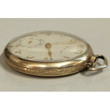 ANTICO OROLOGIO TASCA Bulova 17AH anni 50 10k Old Pocket Watch Rolled Gold Plate