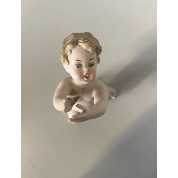 4 FIGURE PUTTO PORCELLANA Biscuit CAPODIMONTE CHERUBINI AMORINI ANGIOLETTI '900