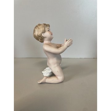 4 FIGURE PUTTO PORCELLANA Biscuit CAPODIMONTE CHERUBINI AMORINI ANGIOLETTI '900