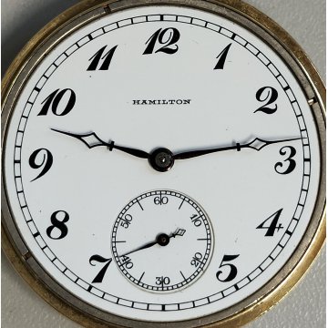 ANTICO OROLOGIO TASCA Hamilton Lancaster 914 epoca 900 Old Golden Pocket Watch