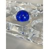 FERMACARTE PRESSEPAPIER CRISTALLO BOLLE SFERA BLU Daum France VINTAGE SCULPTURE
