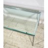 TAVOLINO DA SALOTTO Florence Knoll ANNI 60 AMERICANO VETRO ACCIAIO CROMATO TABLE