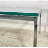 TAVOLINO DA SALOTTO Florence Knoll ANNI 60 AMERICANO VETRO ACCIAIO CROMATO TABLE