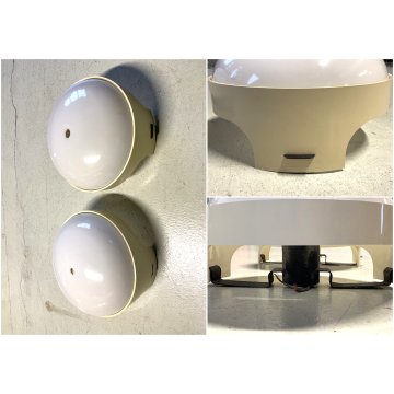 COPPIA LAMPADA PARETE APPLIQUE KD 4335 WHITE DESIGN Joe Colombo KARTELL BIANCO