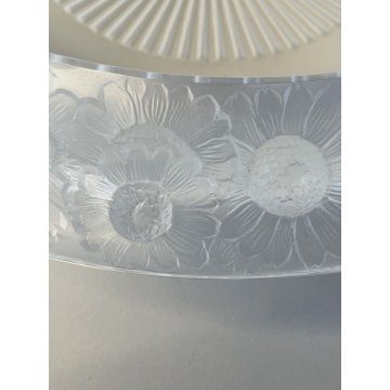 ANTICO CENTROTAVOLA VASSOIO BOWL CRISTALLO René Lalique MARGHERITE ø 33 cm '900