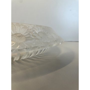 ANTICO CENTROTAVOLA VASSOIO BOWL CRISTALLO René Lalique MARGHERITE ø 33 cm '900