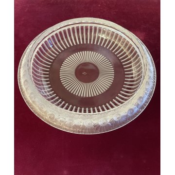 ANTICO CENTROTAVOLA VASSOIO BOWL CRISTALLO René Lalique MARGHERITE ø 33 cm '900