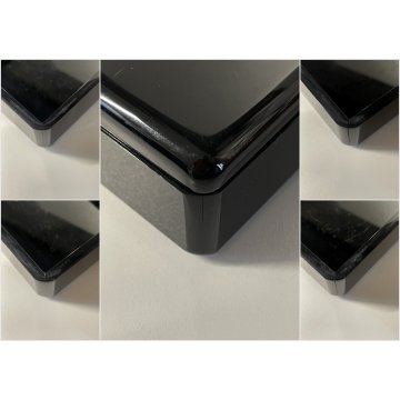 SCATOLA PORTAGIOIE PLEXIGLASS NERO Tommaso Barbi Jewelry BOX whit LID '70s