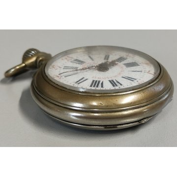 ANTICO OROLOGIO TASCA Ferroviere EPOCA '900 Old Pocket Watch Echappement Roskopf