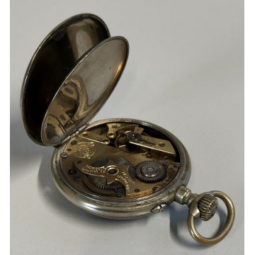 ANTICO OROLOGIO TASCA Ferroviere EPOCA '900 Old Pocket Watch Echappement Roskopf