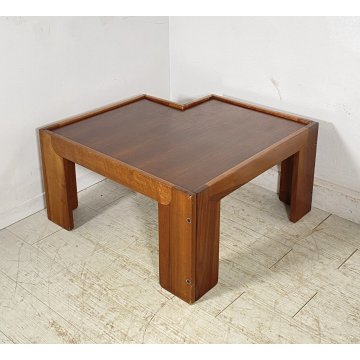 TAVOLINO ANGOLO SALOTTO Afra & Tobia Scarpa MOD. 771 ANNI 70 LEGNO DESIGN TABLE