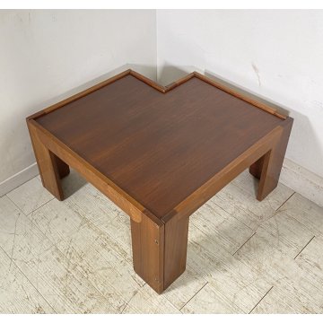 TAVOLINO ANGOLO SALOTTO Afra & Tobia Scarpa MOD. 771 ANNI 70 LEGNO DESIGN TABLE