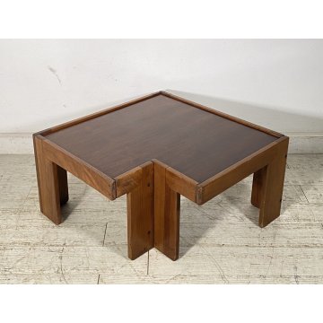 TAVOLINO ANGOLO SALOTTO Afra & Tobia Scarpa MOD. 771 ANNI 70 LEGNO DESIGN TABLE