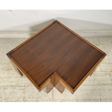 TAVOLINO ANGOLO SALOTTO Afra & Tobia Scarpa MOD. 771 ANNI 70 LEGNO DESIGN TABLE