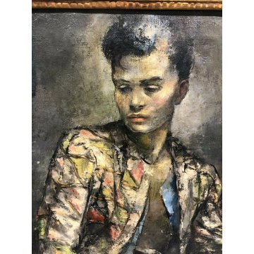 QUADRO JEAN DENIS MAILLARD DIPINTO OLIO TELA VINTAGE META' 1900 PITTURA FRACIA 