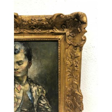 QUADRO JEAN DENIS MAILLARD DIPINTO OLIO TELA VINTAGE META' 1900 PITTURA FRACIA 