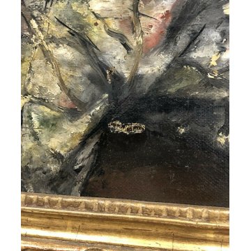 QUADRO JEAN DENIS MAILLARD DIPINTO OLIO TELA VINTAGE META' 1900 PITTURA FRACIA 
