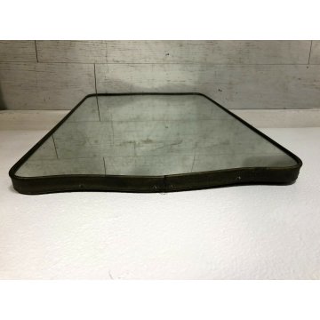  ANTICA SPECCHIERA LIBERTY SAGOMATA CORNICE METALLO SPECCHIO DESIGN Gio Ponti 