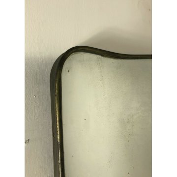  ANTICA SPECCHIERA LIBERTY SAGOMATA CORNICE METALLO SPECCHIO DESIGN Gio Ponti 