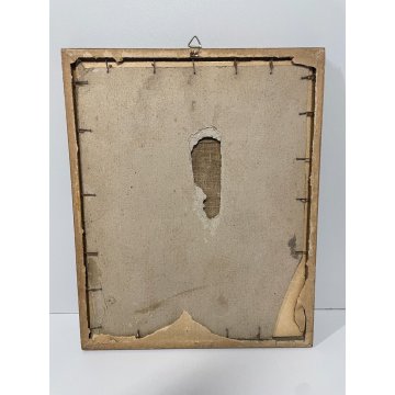 COPPIA QUADRO RITRATTO PERSONAGGI TEMPERA SU TELA 2PZ EPOCA 900 CORNICE LEGNO