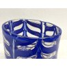 VASO VETRO MURANO Graffito DESIGN Barovier&Toso BLU TRASPARENTE AVVENTURINA ORO