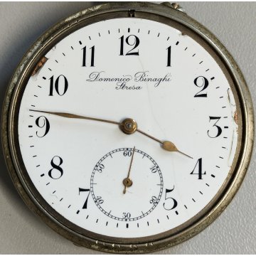 ANTICO OROLOGIO TASCA Pubblicità DOMENICO BINAGHI STRESA anni 60 POCKET WATCH MD