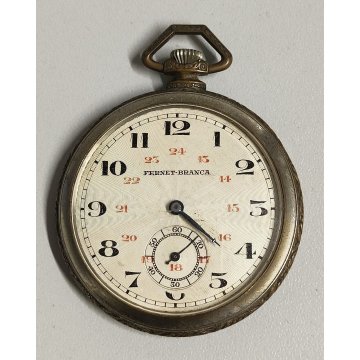 ANTICO OROLOGIO TASCA Pubblicità FERNET BRANCA anni 60 OLD POCKET WATCH Henex