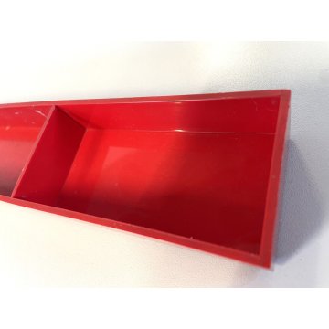 PORTAOGGETTI SCRIVANIA ORGANIZER DESIGN Pio Manzù KARTELL 4643 ROSSO ANNI '70