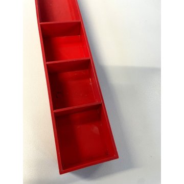 PORTAOGGETTI SCRIVANIA ORGANIZER DESIGN Pio Manzù KARTELL 4643 ROSSO ANNI '70