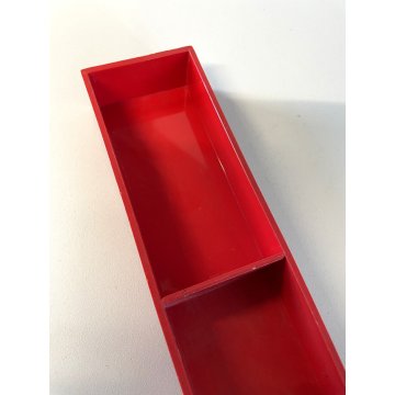 PORTAOGGETTI SCRIVANIA ORGANIZER DESIGN Pio Manzù KARTELL 4643 ROSSO ANNI '70