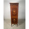 ANTICO MOBILE BAR SECRETAIRE LUIGI XVI LEGNO INTARSIATO RADICA LUCE LIQUORI