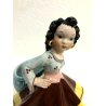 ANTICO PORTA VASO VINTAGE G. Girardi FIGURA CERAMICA GITANA N° 455 CUTE GIRL 40s