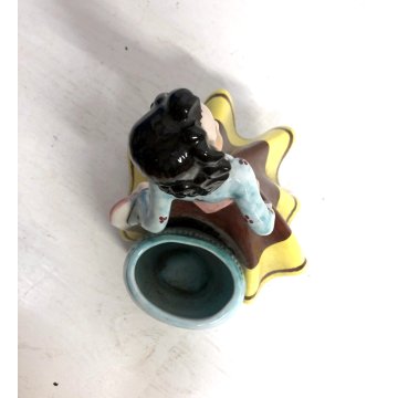 ANTICO PORTA VASO VINTAGE G. Girardi FIGURA CERAMICA GITANA N° 455 CUTE GIRL 40s