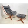 POLTRONA FRAU POUF LETTURA Mod. Viking ARMCHAIR Sigurd Ressel ANNI 70 DESIGN OLD