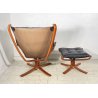 POLTRONA FRAU POUF LETTURA Mod. Viking ARMCHAIR Sigurd Ressel ANNI 70 DESIGN OLD