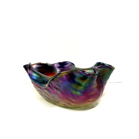 BOWL CIOTOLA VETRO Loetz BOHEMIAN IRIDESCENT GLASS Attr. Rindskopf ART NOUVEAU