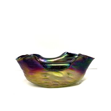 BOWL CIOTOLA VETRO Loetz BOHEMIAN IRIDESCENT GLASS Attr. Rindskopf ART NOUVEAU