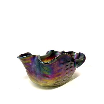 BOWL CIOTOLA VETRO Loetz BOHEMIAN IRIDESCENT GLASS Attr. Rindskopf ART NOUVEAU