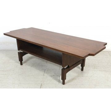 TAVOLINO CLAUDIO SALOCCHI COFFEE TABLE DESIGN VINTAGE MID CENTURY LEGNO 1960 ITA