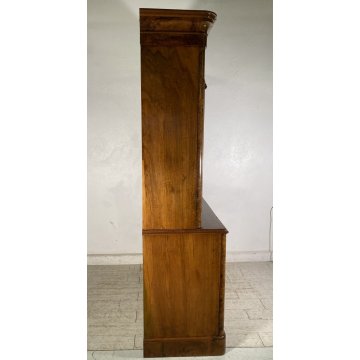 ANTICA CREDENZA BUFFET ART NOUVEAU 4 ANTE PRIMI 900 LEGNO VETRINA DISPENSA EPOCA