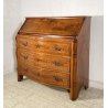 ANTICO MOBILE RIBALTA SECRETAIRE MOSSO SCRITTOIO INTARSIATO NOCE 1700 PIEMONTESE